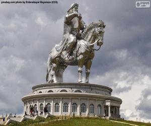 Puzzle de Estatua ecuestre de Gengis Kan, Mongolia