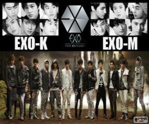Puzzle de EXO es un grupo de pop chino-surcoreano