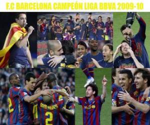 Puzzle de F.C Barcelona Campeón Liga BBVA 2009-2010