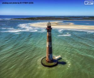 Puzzle de Faro de la isla de Morris, USA