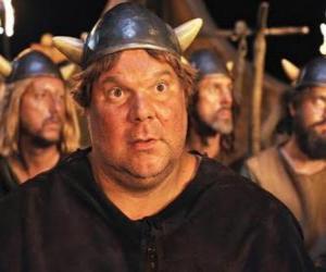 Puzzle de Faxe, el vikingo con mayor apetito, el más grande y más fuerte de los vikingos de Flake