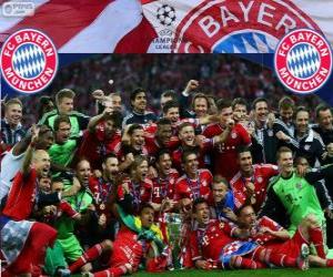 Puzzle de FC Bayern de Múnich, campeón de la Liga de Campeones de la UEFA 2012-2013