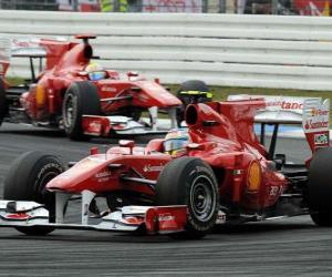 Puzzle de Fernando Alonso, Felipe Massa, Hockenheim, Gran Premio de Alemania (2010)
