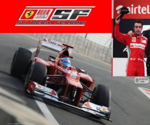 Puzzle de Fernando Alonso - Ferrari - Gran Premio de la India 2012, 2º Clasificado
