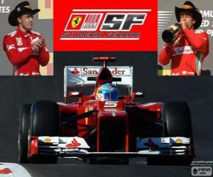 Puzzle de Fernando Alonso - Ferrari - Gran Premio de Estados Unidos 2012, 3er Clasificado