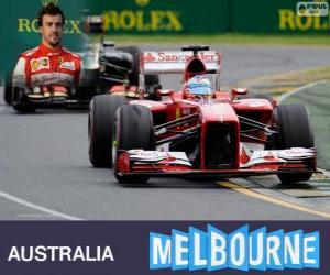 Puzzle de Fernando Alonso - Ferrari - Gran Premio de Australia 2013, 2º Clasificado
