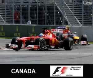 Puzzle de Fernando Alonso - Ferrari - Gran Premio de Canadá 2013, 2º Clasificado