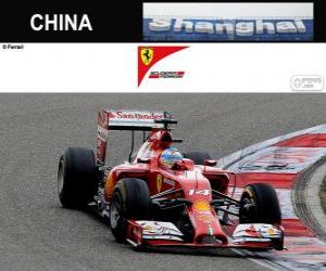 Puzzle de Fernando Alonso - Ferrari - Gran Premio de la China 2014, 3er Clasificado