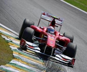 Puzzle de Fernando Alonso - Ferrari - Interlagos 2010