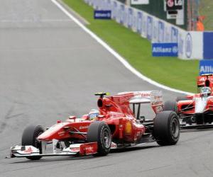 Puzzle de Fernando Alonso - Ferrari - Spa-Francorchamps 2010