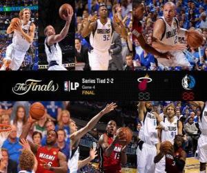 Puzzle de Finales NBA 2011, 4º Partido, Miami Heat 83 - Dallas Mavericks 86