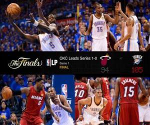 Puzzle de Finales NBA 2012, 1er Partido, Miami Heat 94 - Oklahoma City Thunder 105