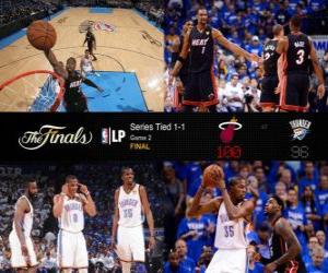 Puzzle de Finales NBA 2012, 2º Partido, Miami Heat 100 - Oklahoma City Thunder 96