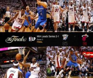Puzzle de Finales NBA 2012, 3er Partido, Oklahoma City Thunder 85 - Miami Heat 91