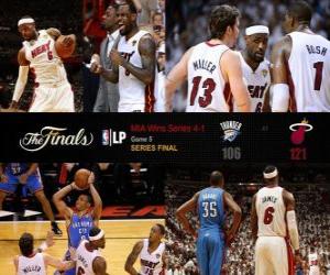 Puzzle de Finales NBA 2012, 5º Partido, Oklahoma City Thunder 106 - Miami Heat 121