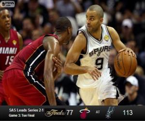 Puzzle de Finales NBA 2013, 3er Partido, Miami Heat 77 - San Antonio Spurs 113