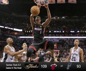 Puzzle de Finales NBA 2013, 4º Partido, Miami Heat 109 - San Antonio Spurs 93