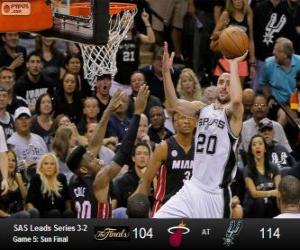 Puzzle de Finales NBA 2013, 5º Partido, Miami Heat 104 - San Antonio Spurs 114