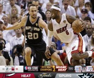 Puzzle de Finales NBA 2013, 7º Partido, San Antonio Spurs 88 - Miami Heat 95