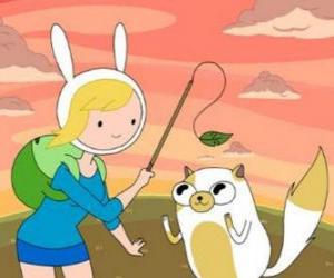 Puzzle de Fionna y Cake, dos de los personajes de Adventure Time