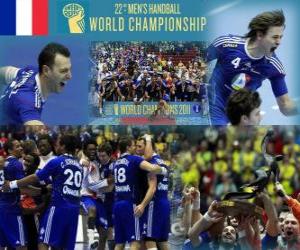 Puzzle de Francia medalla de Oro Mundial de Balonmano 2011