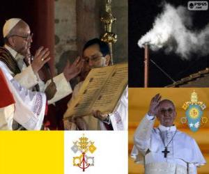 Puzzle de Francisco I, Jorge Mario Bergoglio es el 266º Papa de la Iglesia Católica