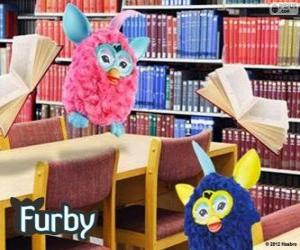 Puzzle de Furbys en la biblioteca