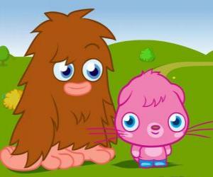 Puzzle de Furi y Poppet, dos divertidos monstruos de Moshi Monsters