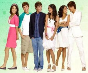 Puzzle de Gabriella Montez (Vanessa Hudgens), Troy Bolton (Zac Efron)