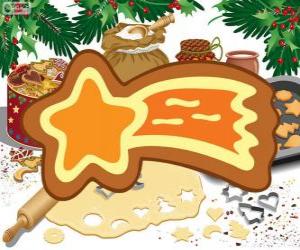 Puzzle de Galleta como una estrella de Navidad