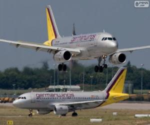 Puzzle de Germanwings una aerolínea de bajo coste alemana