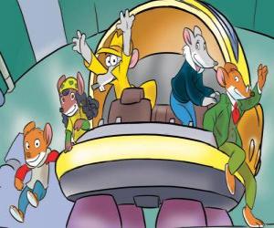 Puzzle de Geronimo Stilton, junto a otros personajes