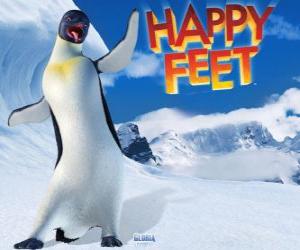 Puzzle de Gloria es un pinguino emperador hembra, Mumble está enamorado de Gloria en la película Happy Feet