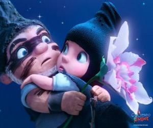 Puzzle de Gnomeo y Julieta, en una escena de la película