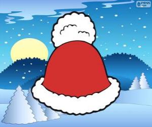 Puzzle de Gorro con borla blanca de Santa