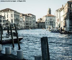 Puzzle de Gran Canal de Venecia, Italia