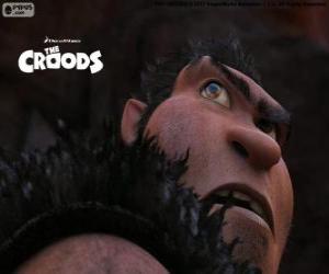 Puzzle de Grug, un hombre de las cavernas y patriarca de la familia Croods