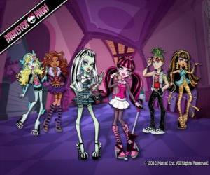 Puzzle de Grupo de personajes de Monster High