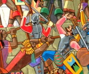 Puzzle de Guerreros Inca luchando