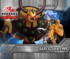 Puzzle de Gus y su Bakugan Vulcan
