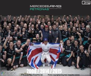 Puzzle de Hamilton, campeón F1 2015