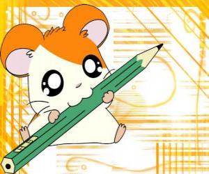 Puzzle de Hamtaro, un hámster aventurero y travieso