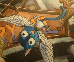Puzzle de Happy es un gato que con magia puede tener alas, compañero inseparable de Natsu en las aventuras de Fairy Tail 