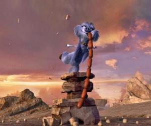 Puzzle de Héctor comiendo unas salchichas