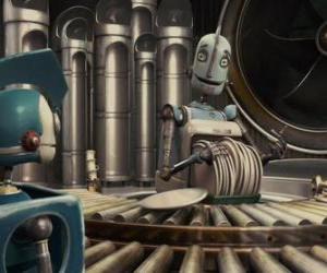 Puzzle de Herb Hojalata trabajando en la cocina del restaurante junto a su hijo Rodney