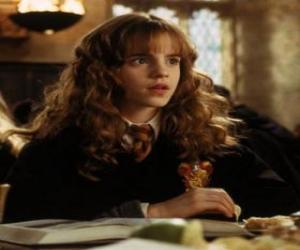 Puzzle de Hermione Granger, amiga de Harry, estudiando en la escuela