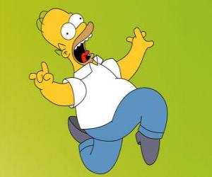 Puzzle de Homero Simpson, Homer Simpson huye corriendo asustado