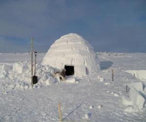 Puzzle de Iglú, casa de nieve en forma de cúpula