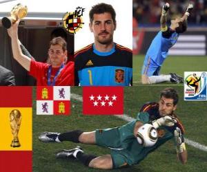 Puzzle de Iker Casillas (el santo de Móstoles) guardameta o portero Selección Española