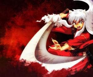 Puzzle de InuYasha con su espada que usa en las batallas contra monstruos y enemigos